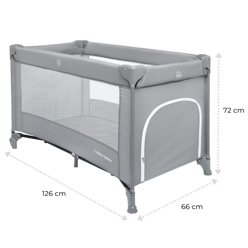 Lit parapluie +matelas 126*66*72 pliable (Moby System) - Image 3