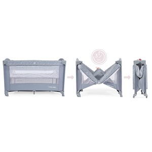 Lit parapluie bébé 2 niveaux de matelas