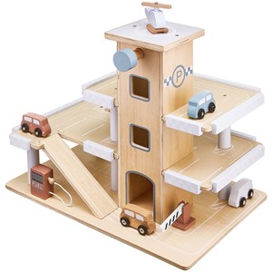 Garage pour voitures bois voitures piste