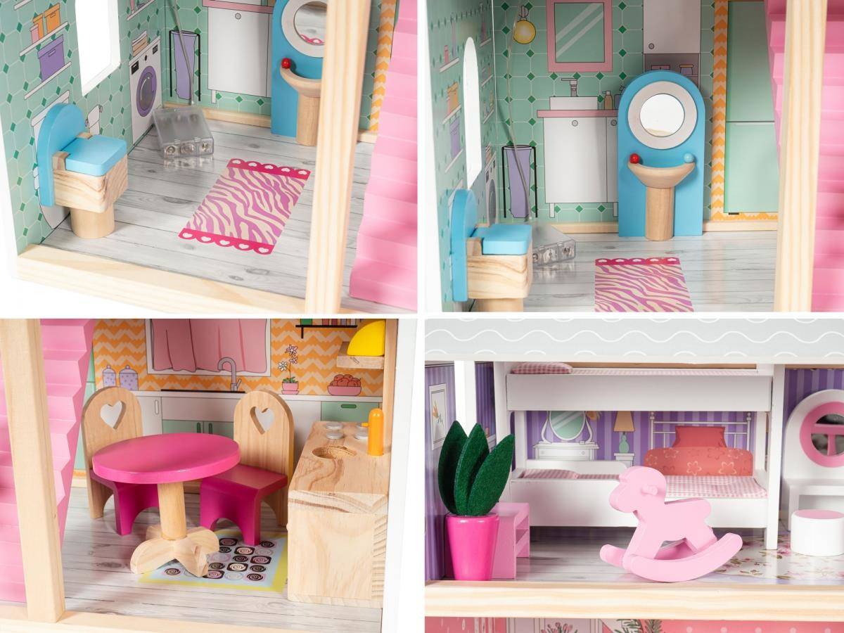 Maison De Rêve Pour Filles, Maison De Poupée Avec Lumière, Cabane Pour Filles De 3 A 12 Ans
