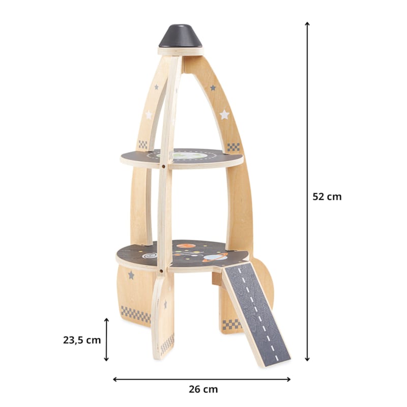 Grande fusée spatiale bois +accessoires (Mamabrum) - Image 3