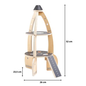 Grande fusée spatiale bois +accessoires