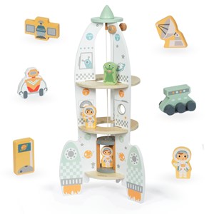Jouet fusée spatiale bois à construire