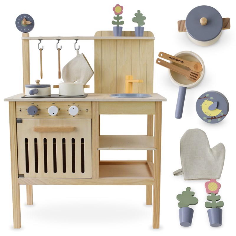 Mamabrum - Cuisine enfant bois style boho