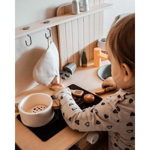 Cuisine enfant bois style boho