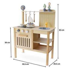 Cuisine enfant bois style boho