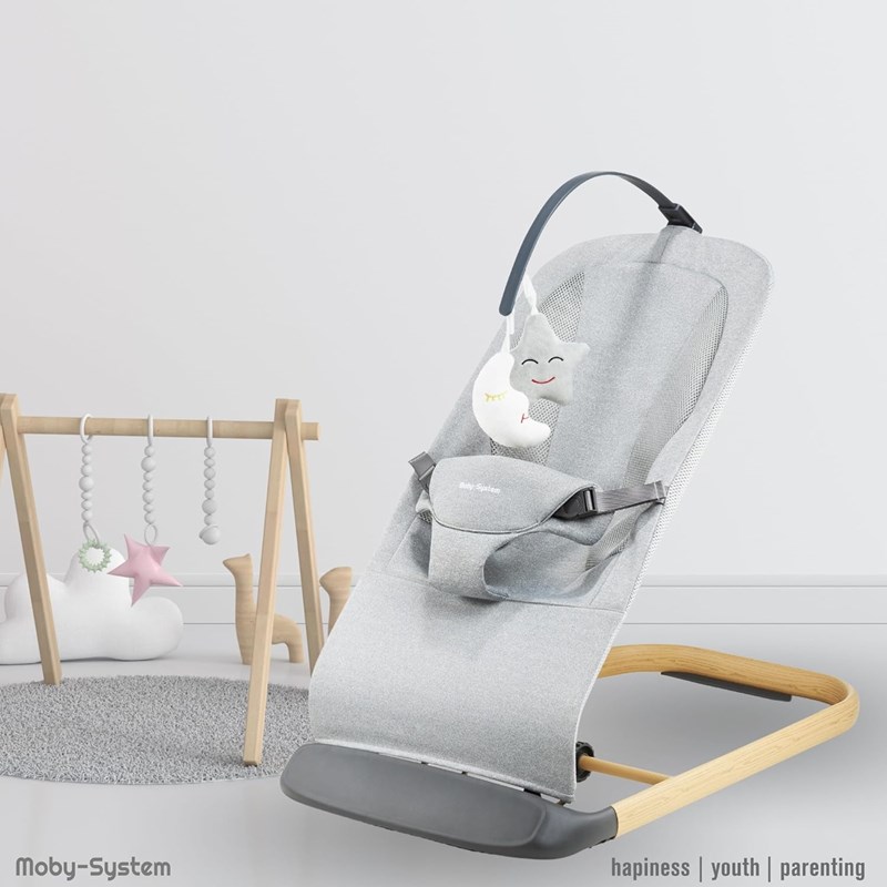 Moby System - Transat bébé bascule réglable 9 kg max