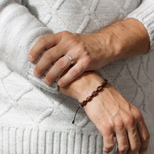 Bracelet stone square œil de taureau