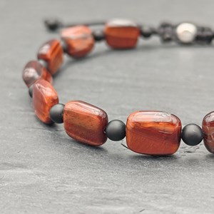 Bracelet stone square œil de taureau