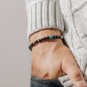 Bracelet stone free obsidienne