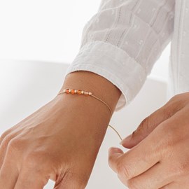 Bracelet cornaline gold filled