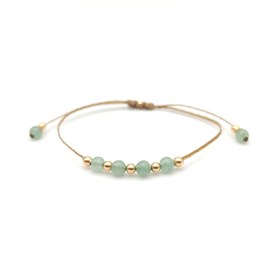 Bracelet  aventurine gold filled