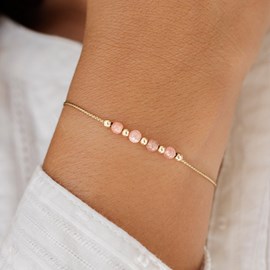 Bracelet rhodochrosite gold filled