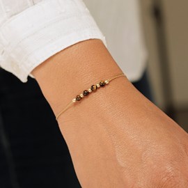 Bracelet oeil de tigre gold filled