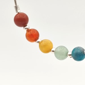 Boucles d'oreilles  7 chakras argent