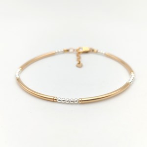 Jonc louxor gold filled et argent