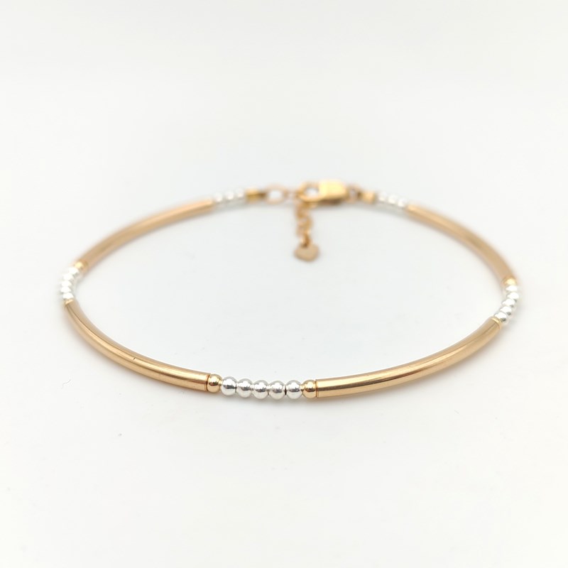 Jonc louxor gold filled et argent