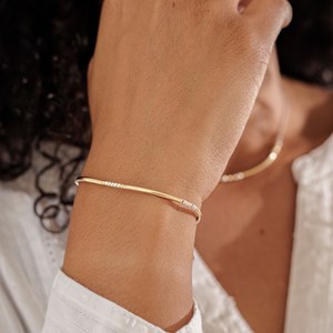 Jonc louxor gold filled et argent