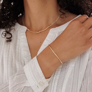 Jonc louxor gold filled et argent