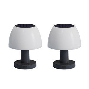 Lot de 2 lampes de table solaire blanc lumina