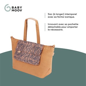 Sac à langer tote bag tendance zebra Orange