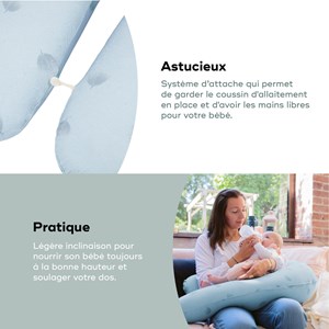 Coussin de grossesse b.love wind bleu Bleu clair