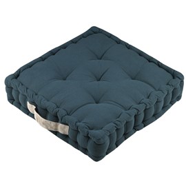 Coussin de sol 45x45x10 cm duo cobalt li