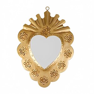 Lot de 3 miroirs métal doré exvoto