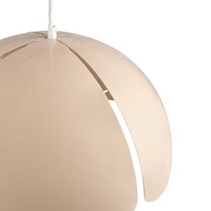 Suspension métal lys beige blanche