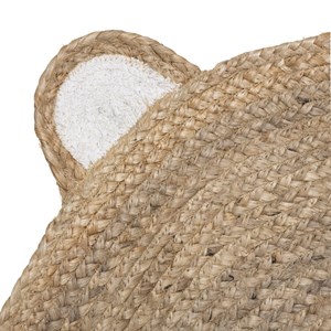 Tapis rond jute ourson d100