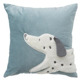 Coussin carré dalmatien bleu