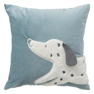 Coussin carré dalmatien bleu
