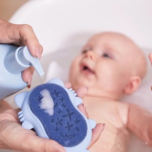 Brosse et éponge bain bébé renard