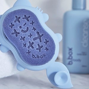 Brosse et éponge bain bébé renard