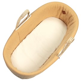 Habillage couffin gaze coton pois dorés