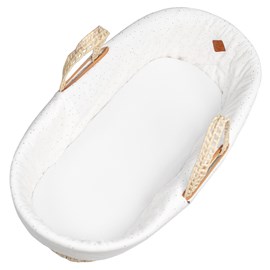 Habillage couffin gaze coton pois dorés