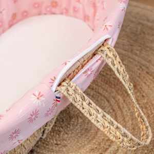 Habillage de couffin gaze coton rosella