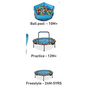 Trampoline activity center 3in1 blue
