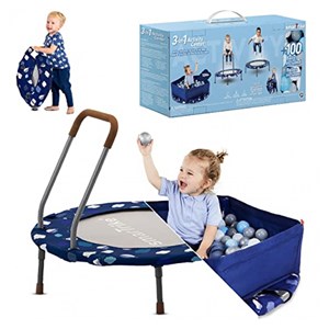 Trampoline 3 en 1 bleu navy smartrike