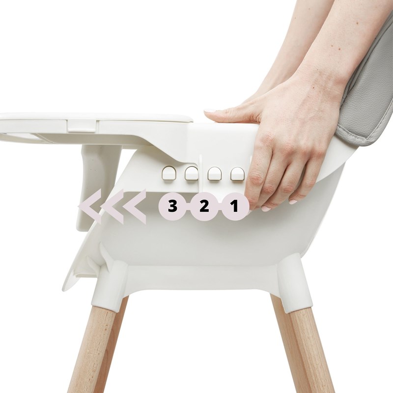 Moby System - Chaise haute enfant 6 mois-6 ans plateau