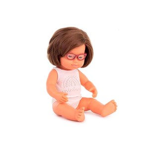 Poupée trisomie 21 fille - jouet créatif et éducatif, éveil sensoriel