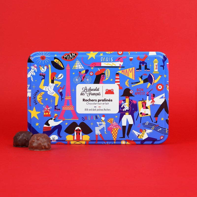 Le Chocolat des Français - 15 rochers pralinés chocolat lait & noir