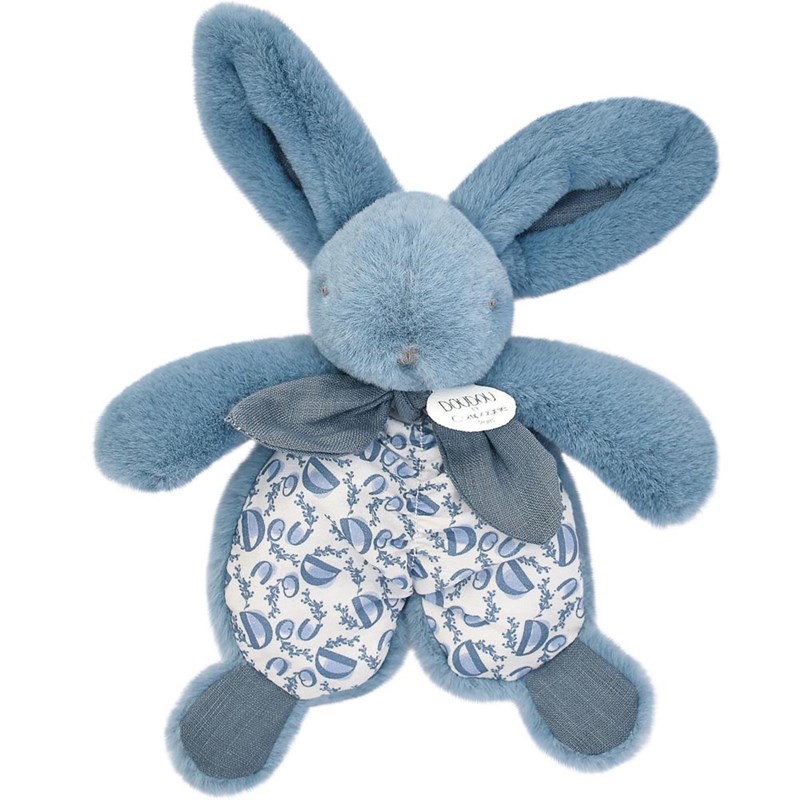Mù - Doudou lapin bleu 18 cm
