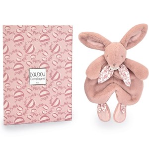 Doudou lapin rose poudré 29 cm