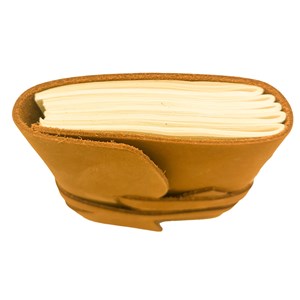 Carnet cuir country camel