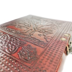 Carnet couverture à crochet cuir hook