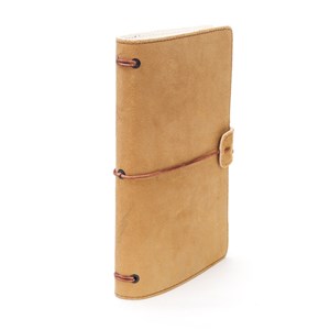 Carnet cuir élastique néha camel