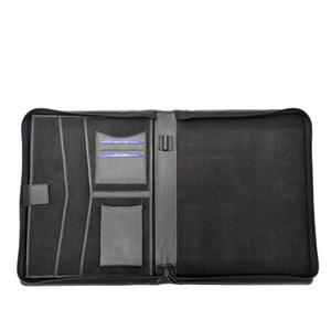 Conférencier zippé cuir irvin noir