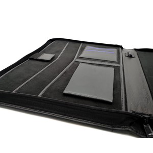 Conférencier zippé cuir irvin noir