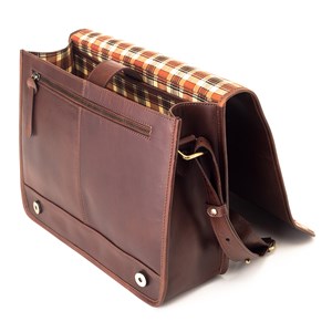 Besace messager cuir maxime café